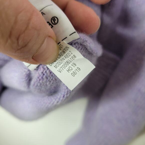 GAP Merino Wool Extra Fine Blend Crewneck Purple Pullover Sweater Women Sz XS - Picture 5 of 8